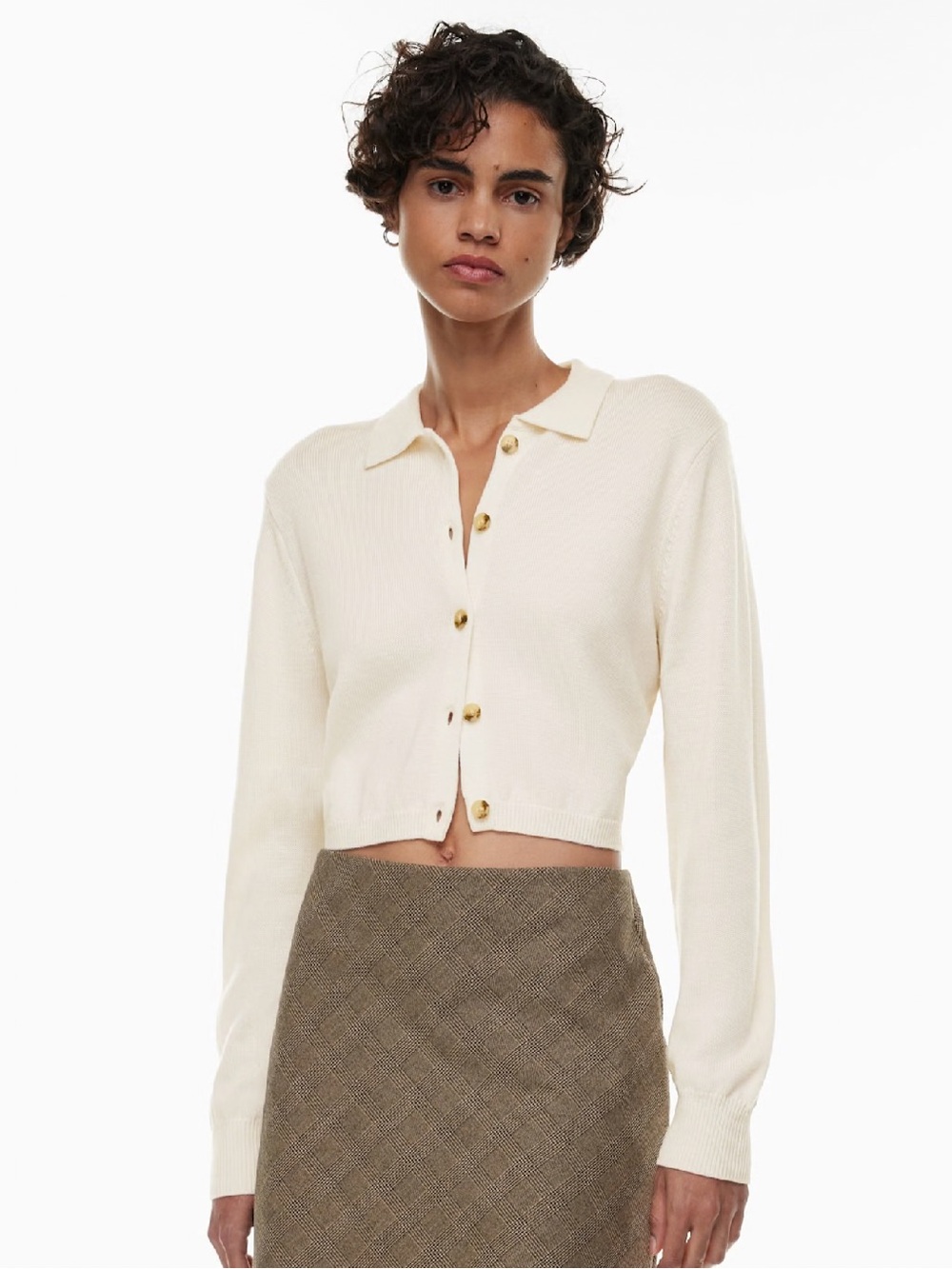 Aritzia Wilfred Nextdoor Sweater Light Birch 100% Merino Wool